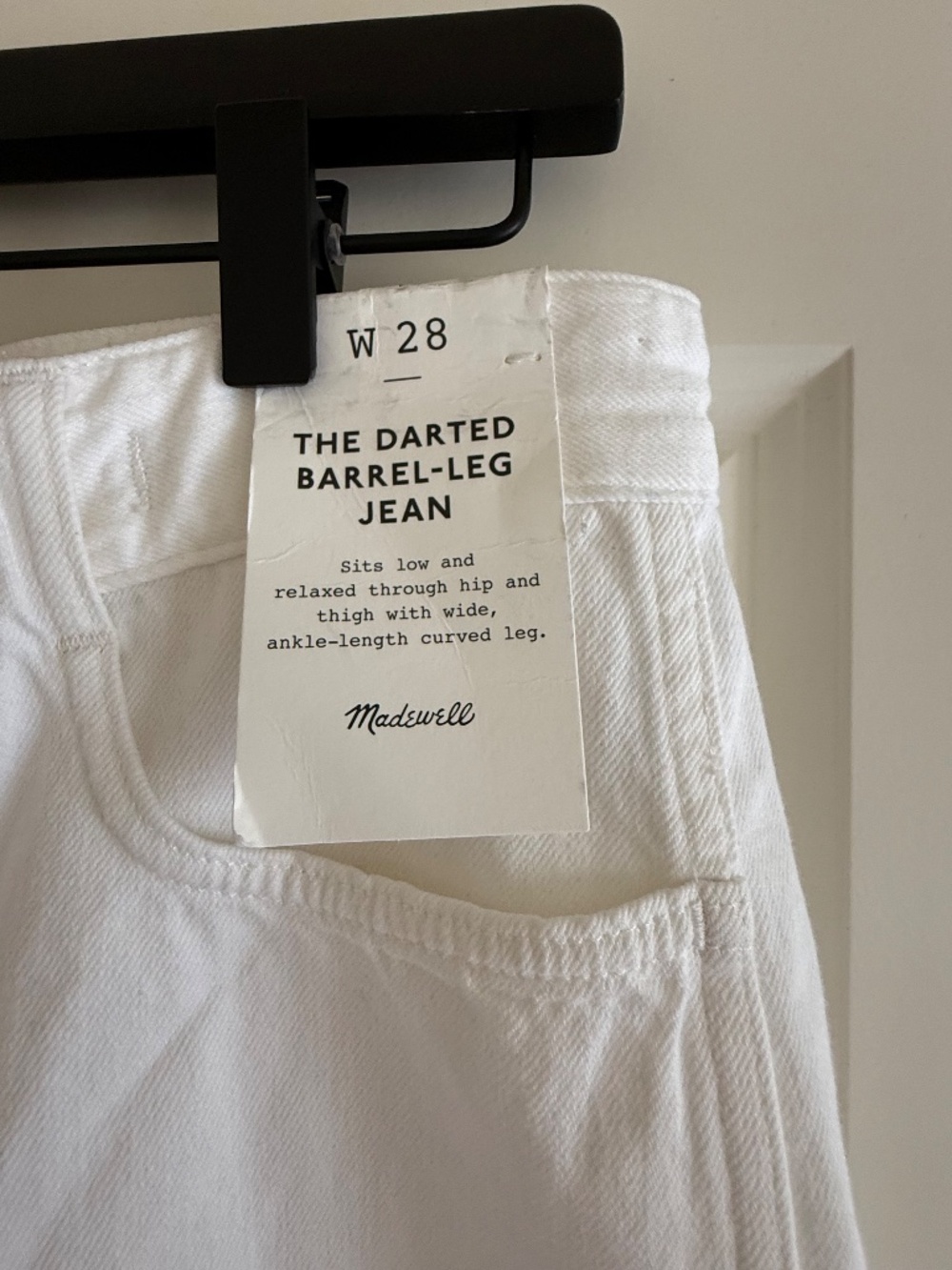NWT Madewell The Darted Barrel-Leg Jean in Vintage Canvas - 28 - Picture 11 of 16